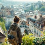 Vue panoramique de Besançon avec des points d'intérêt pour trouver un logement facilement